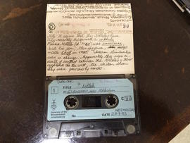 Simbimba Ndlela, audio tape cassette and case label (side 1)