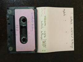 Nyandza Nhlabatsi, audio tape cassette and case label (view 1)