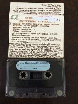 Mshange Nkonyane, audio cassette tape and case label (side B)