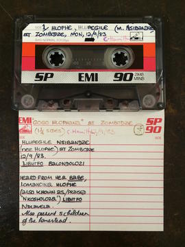 Hluphekile Hlophe, audio tape cassette and case label