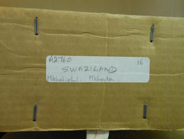 Mkhonta, collection  box label