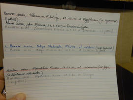 Index card 1, Khumalo box