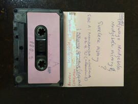 Cetjwayo Mndzebele, audio tape cassette and case label (side A)
