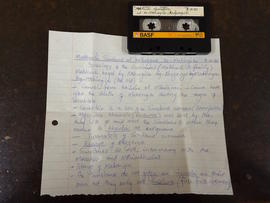 Makhwili Simelane, audio cassette tape and case label (view 2)