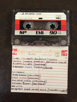 Nyandza Nhlabatsi, audio cassette tape and case label (side 2)