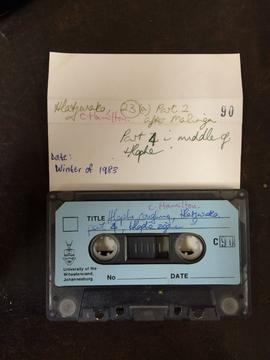 Velamuva Hlatshwayo, audio tape cassette and case label