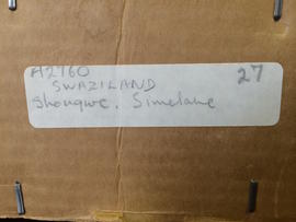 Simelane, collection  box label