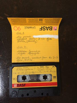 Mahloba Gumede, audio tape cassette and case label (side A)
