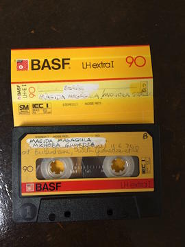 Magida Magagula, audio tape cassette and case label (side B)