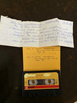John Nxumalo, audio tape cassette and case label (side A)
