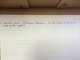 Index card, Nzima box