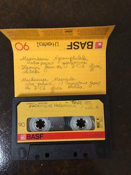 Majibhini Ngcamphalala, audio tape cassette and case label (view 1)
