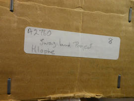 Hlophe, collection box label