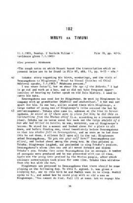 Mruyi ka Timuni, Testimony from 'The James Stuart Archive of Recorded Oral Evidence Relating to t...