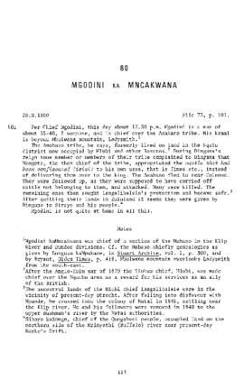 Mgodini ka Mncakwana