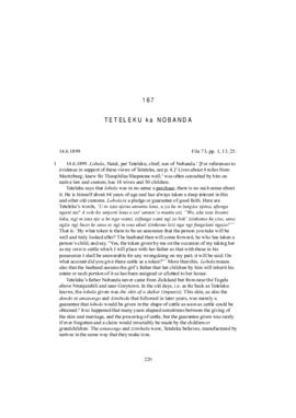 Teteleku ka Nobanda, Testimony from 'The James Stuart Archive of Recorded Oral Evidence Relating ...