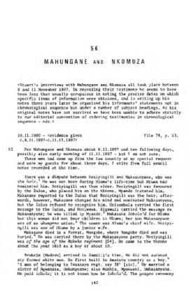Mahungane and Nkomuza, Testimony from 'The James Stuart Archive of Recorded Oral Evidence Relatin...