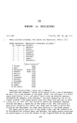 Mmemi ka Nguluzane