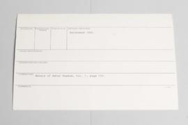 KZNM catalogue card (back view)