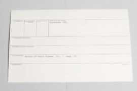 KZNM catalogue card (back view)