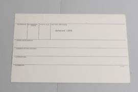 KZNM catalogue card (back view)