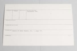 KZNM catalogue card (back view)