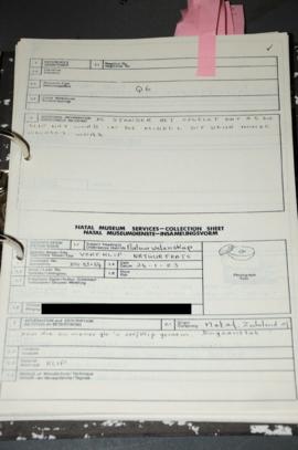 DSS53&54 Accession Record page 1