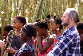 Patrick, photograph with Umhlanga maidens in Mpisi, c.2005